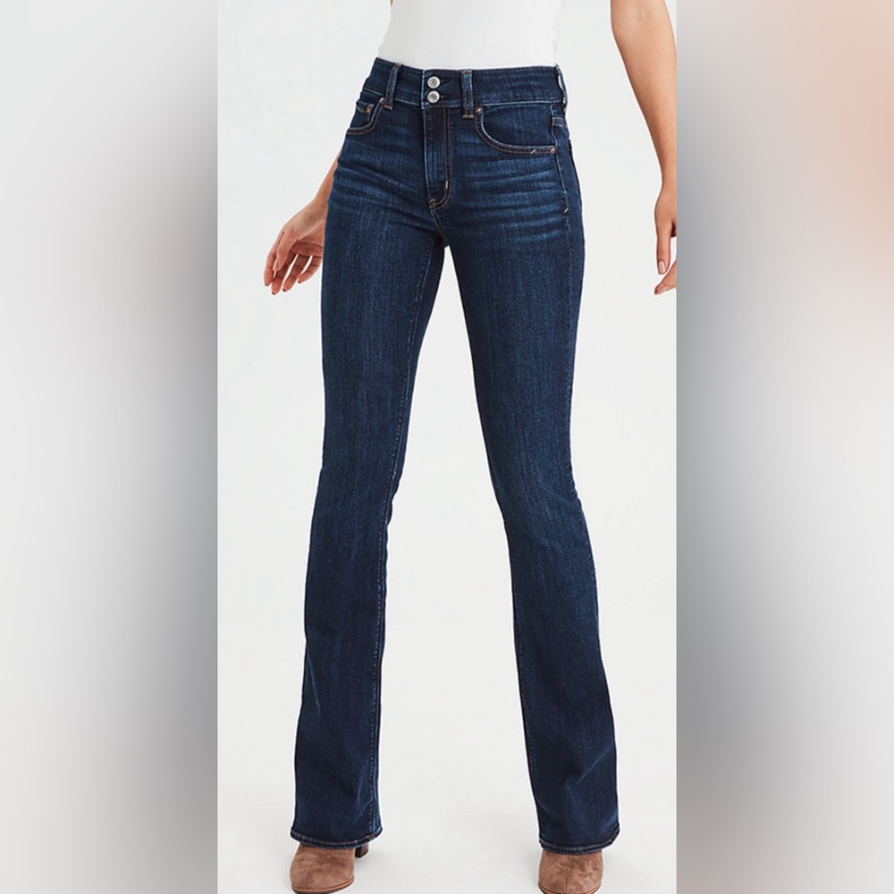 American Eagle Artist Flare double button jeans